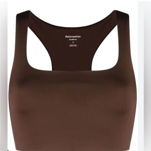 Reformation Gwen EcoMove sports bra - racer back brand new small brown